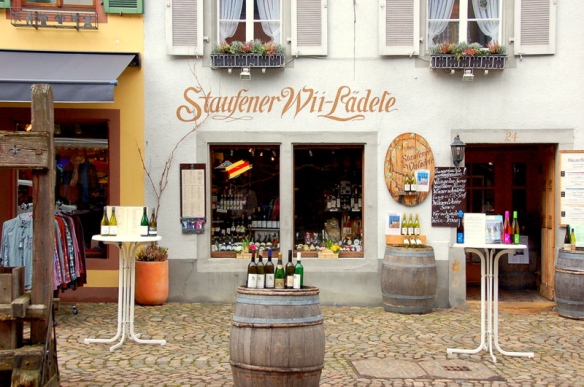 Staufen has a little Wii wine shop.  How could you not stop in and buy a bottle?