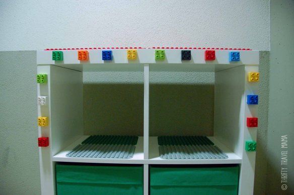 Thrifty Travel Mama | Ikea Hack: Lego Duplo Building Table with Storage Made From Ikea Expedit Shelving